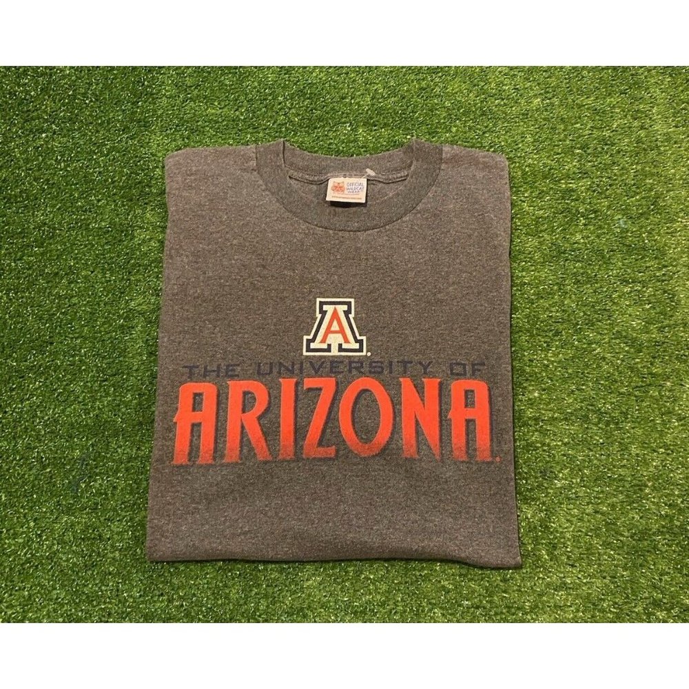 Y2K Arizona Wildcats tshirt large gray mens adult spell out The Cotton Exchange